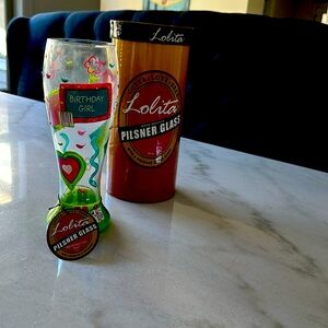 Brand New Lolita “Birthday Girl Too” Pilsner Glass with Box